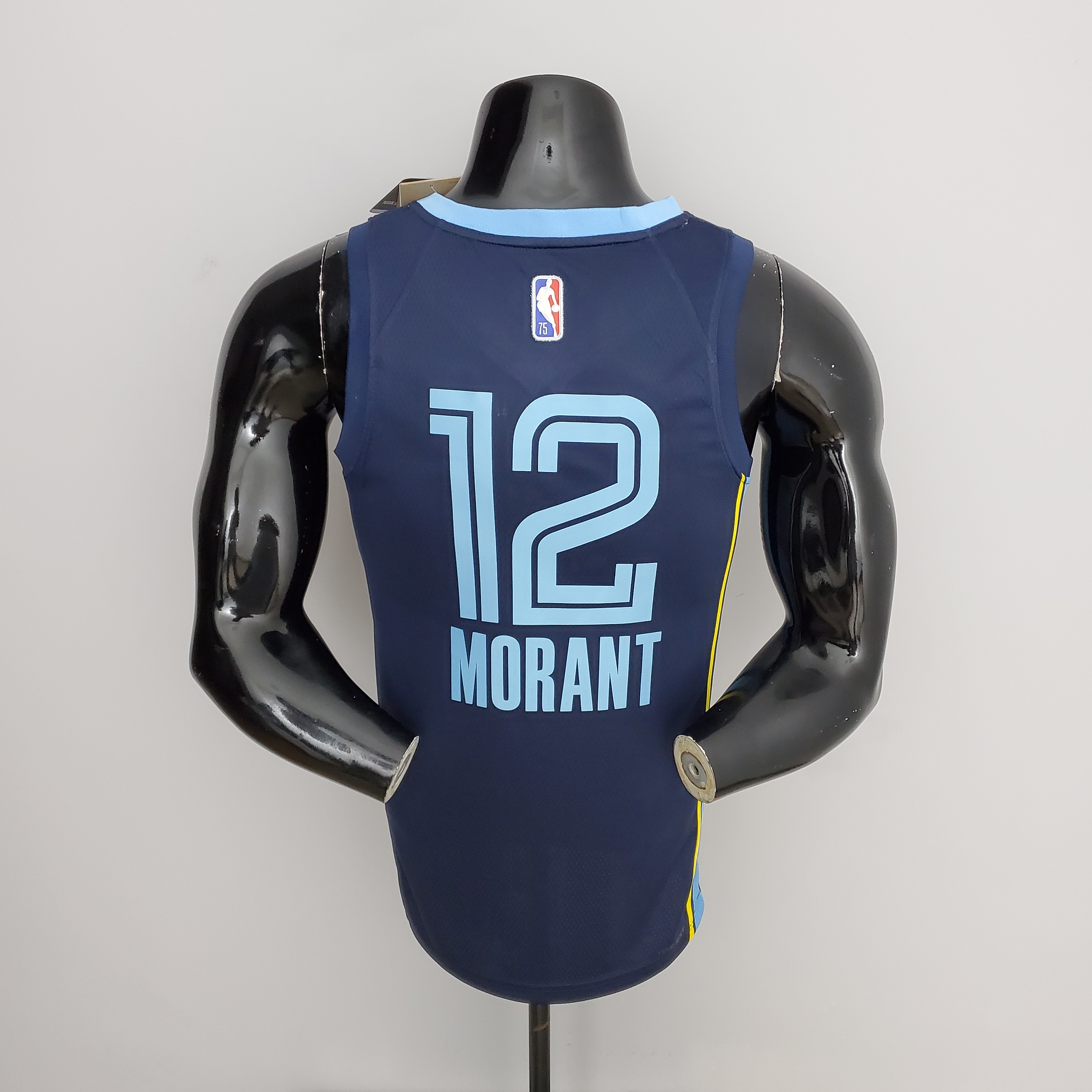 75th Anniversary Memphis Grizzlies MORANT#12 Navy Blue NBA Jersey