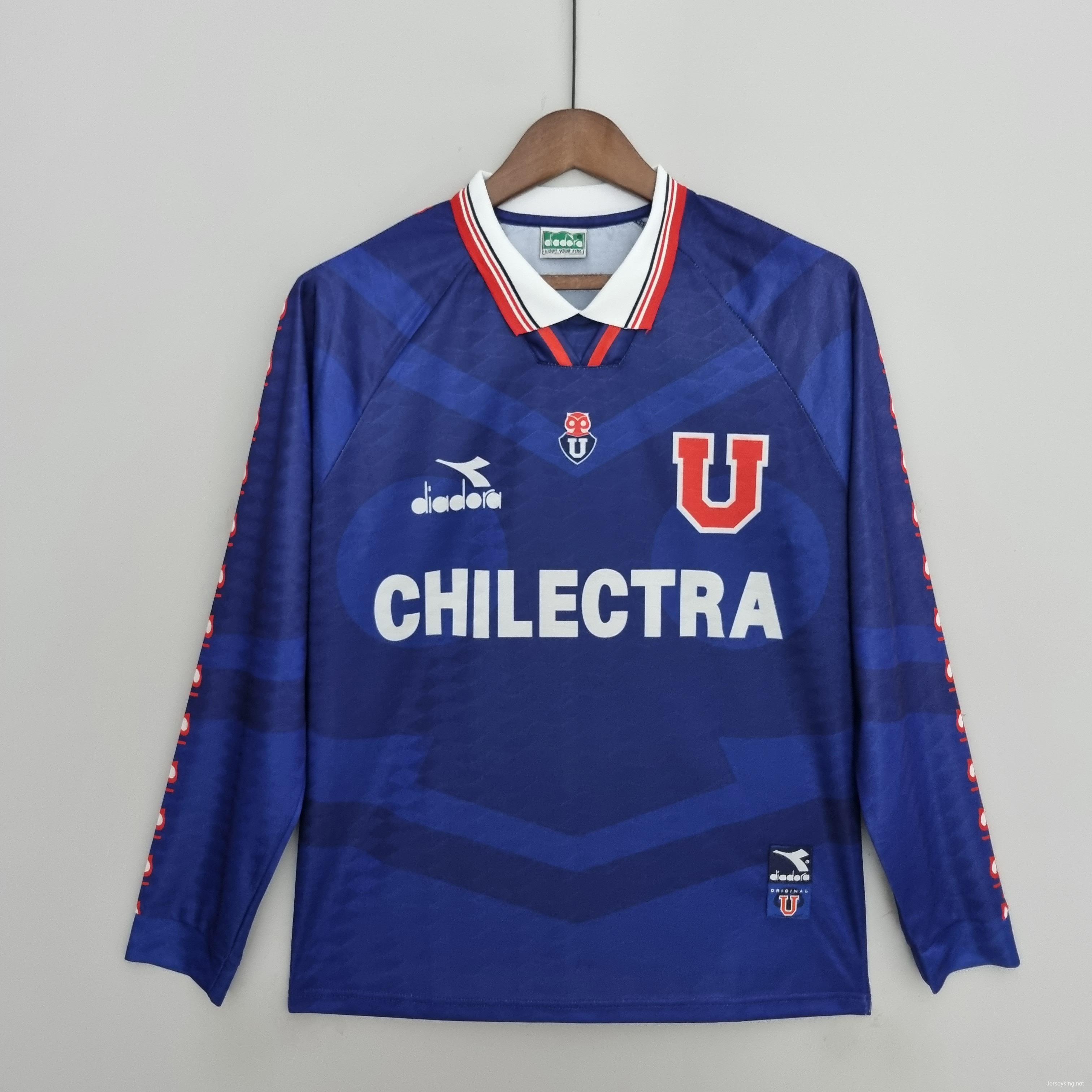 Retro Long Sleeve Universidad de Chile1996 Home Soccer Jersey