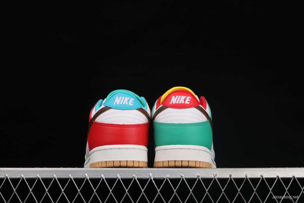 NIKE DUNK Low Free 99 white colorful mandarin duck dunk series low side leisure sports skateboard shoes DH0952-100