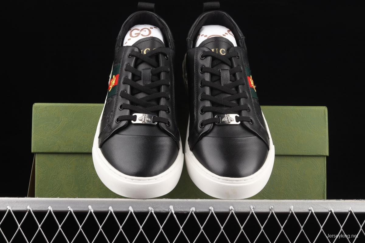 Gucci Ace White embroidered little bee board shoes