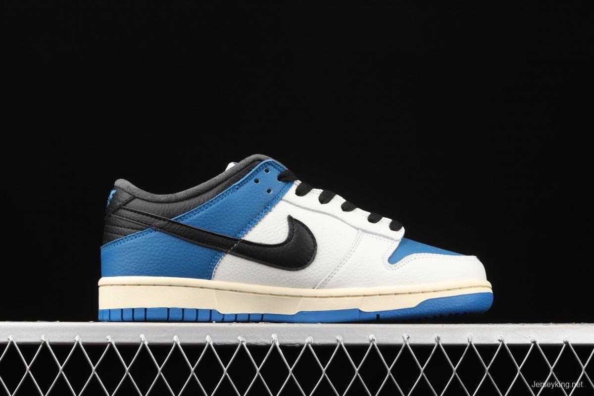 NIKE SB DUNK Low white, blue and black hook SB smash rebounds low upper board shoes DH0957-105