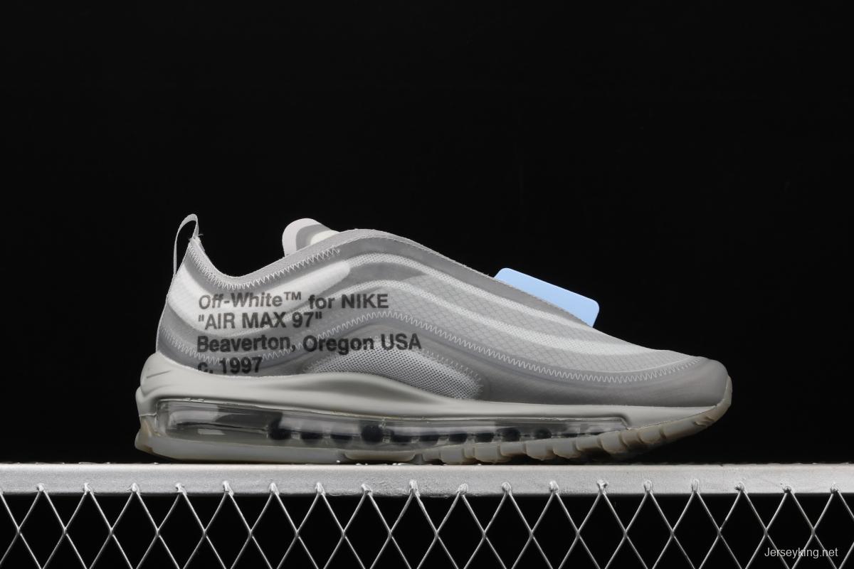 OFF-White x NIKE Air Max 97 OG OW bullet limited running shoes AJ4585-101