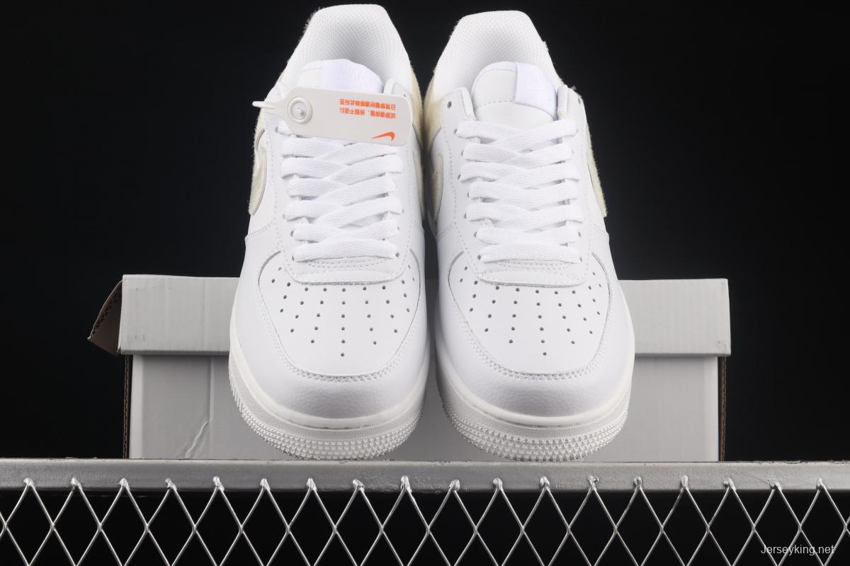 NIKE Air Force 1x 07 Low white mane stitching low-top casual board shoes DM9088-001