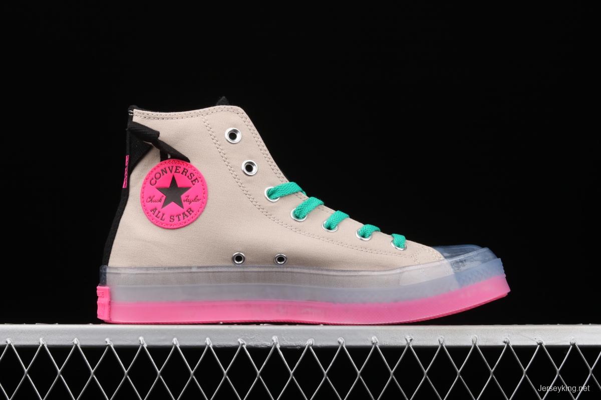 Converse Chuck Taylor All Star CX neutral crystal jelly bottom hit color canvas high-top casual board shoes 170137C