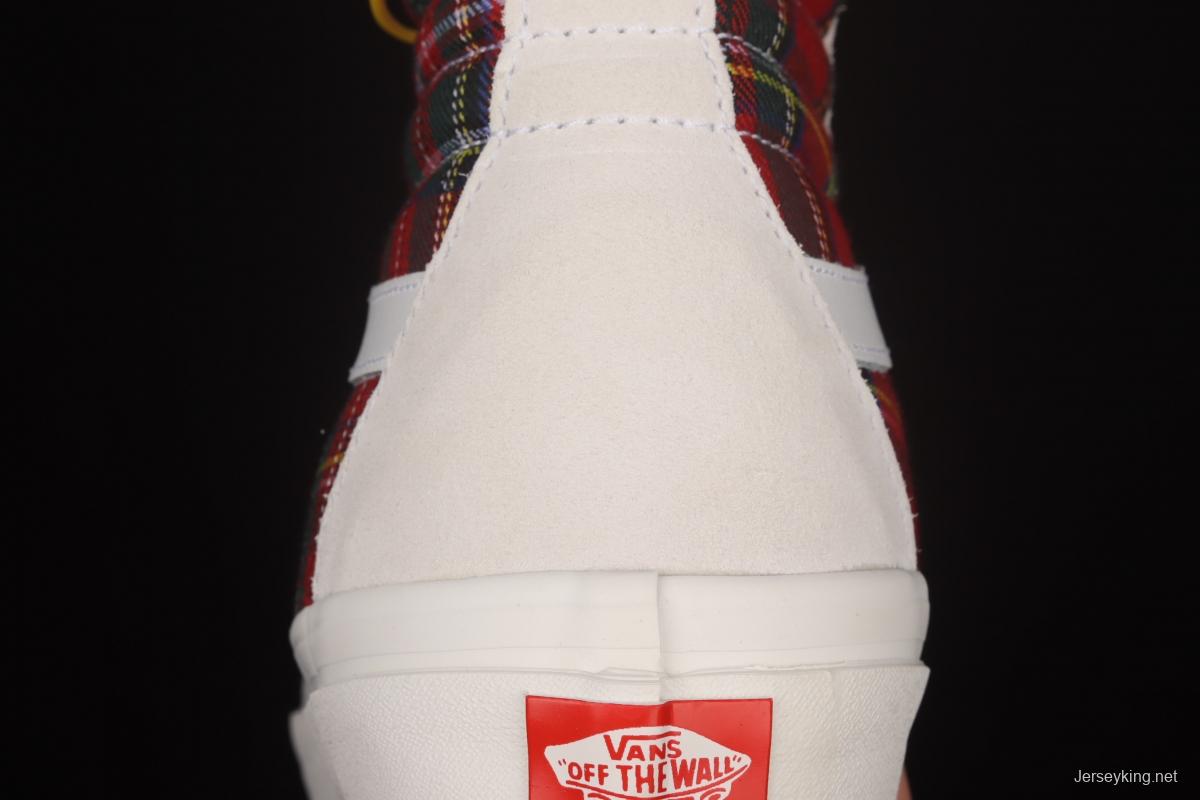 Pendleton x Vans Style 36 joint style Scottish stripe series high-top casual board shoes VN0A38GF9GT