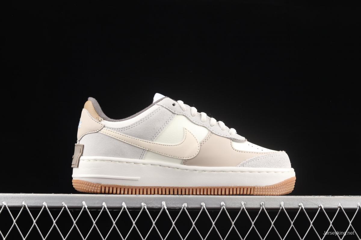 NIKE Air Force 1 ShAdidasow light weight heightened low-top board shoes DO7449-111,