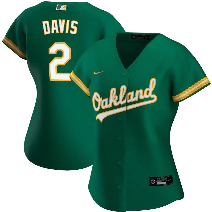 Women's Khris Davis Green Alternate 2020 Player Team Jersey