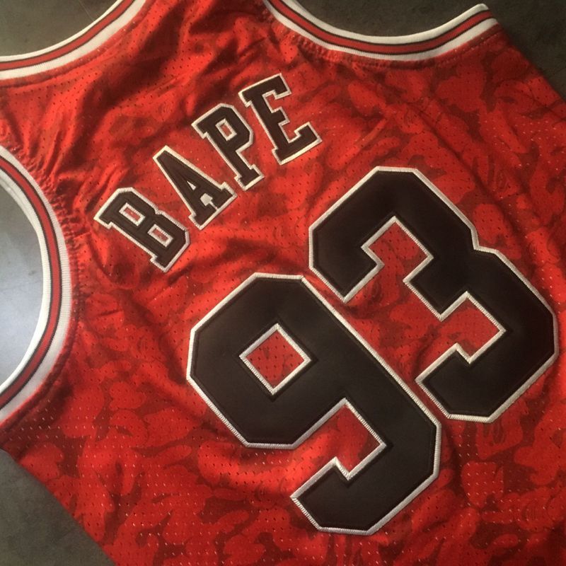 Men's BAPE Red Retro Classic Team Jersey