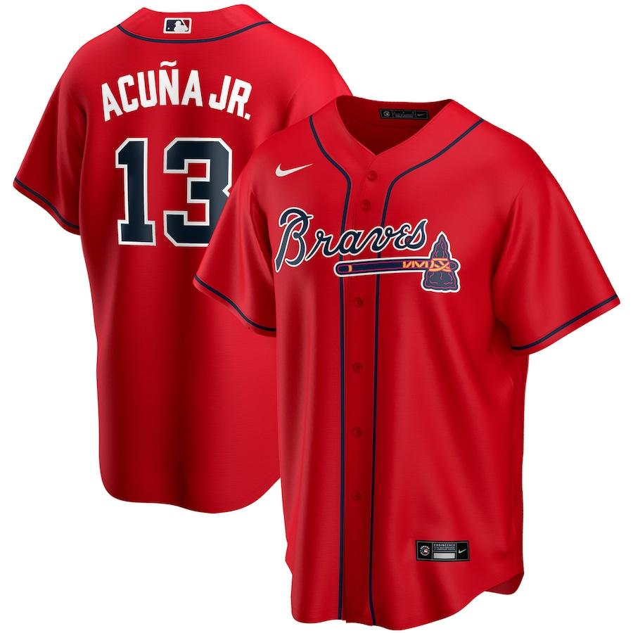 Youth Ronald Acuna Jr. Red Alternate 2020 Player Team Jersey