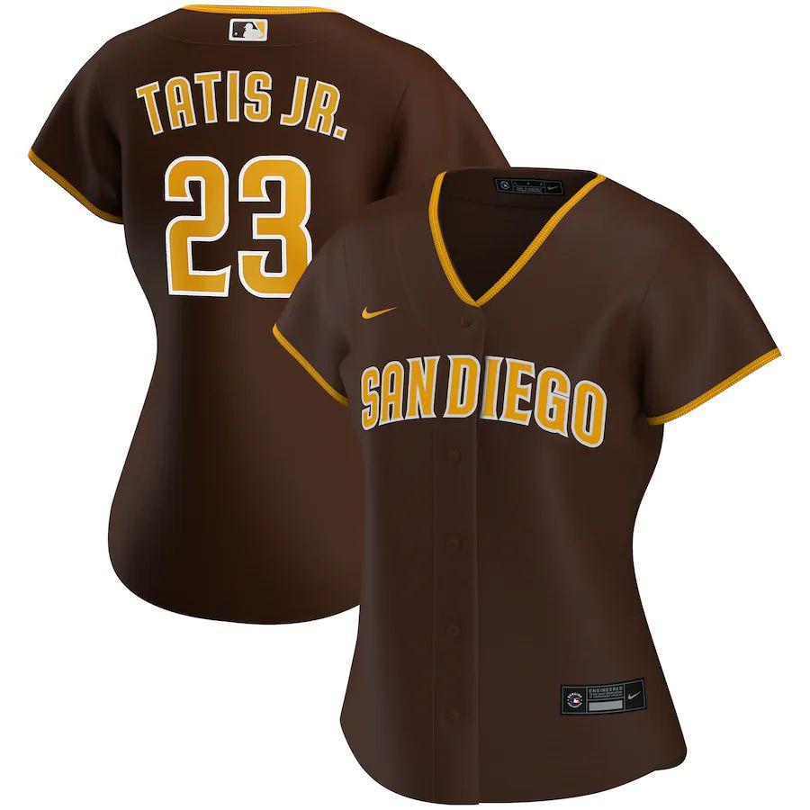 Women's Fernando Tatís Jr. Brown Road 2020 Player Team Jersey