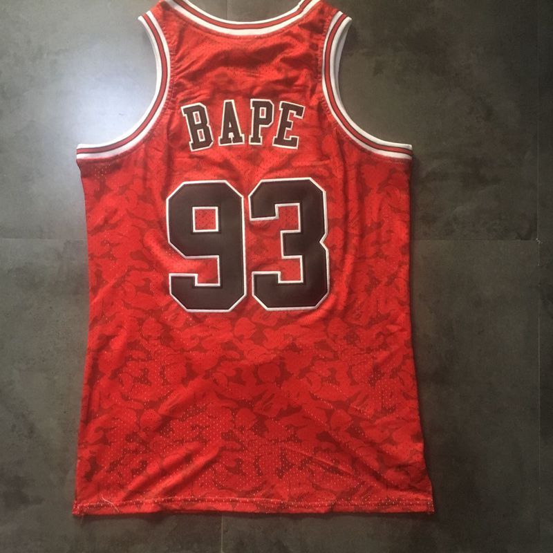 Men's BAPE Red Retro Classic Team Jersey