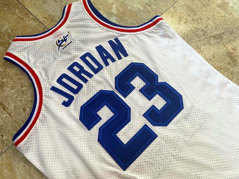 Men's Michael Jordan White Retro Classic Team Jersey