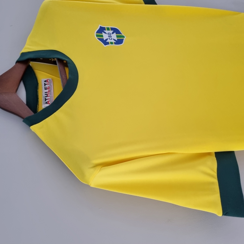 Retro Brazil 1970 Home Soccer Jersey