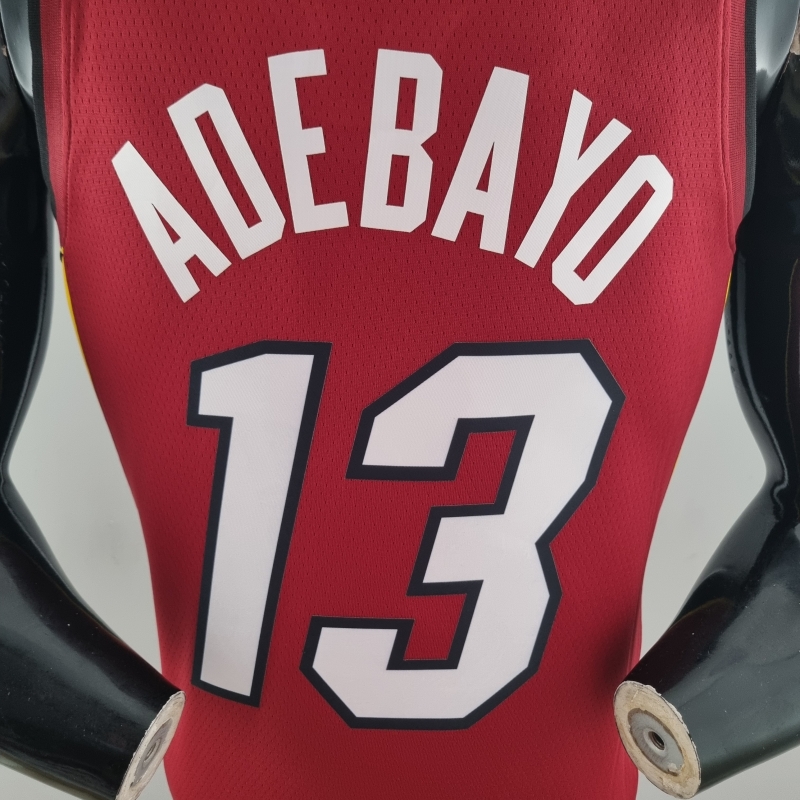 75th Anniversary Miami Heat Jordan ADEBAYO#13 Burgundy NBA Jersey