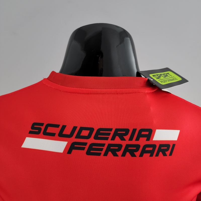 2022 F1 Ferrari  RED T-shirts Full Sponsor #0007