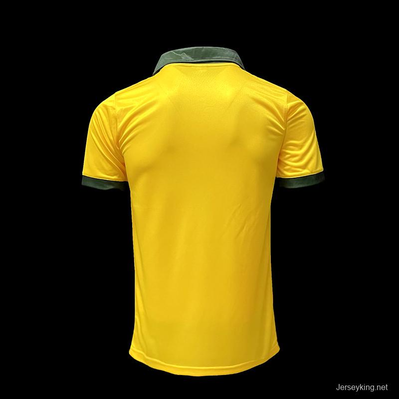 Retro 1988 Brazil Home Soccer Jersey