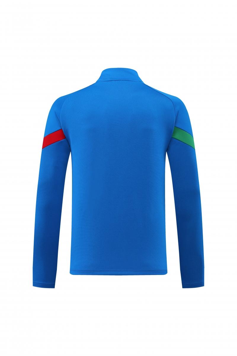 2022 Italy Blue Full Zipper Jacket+Long Pants