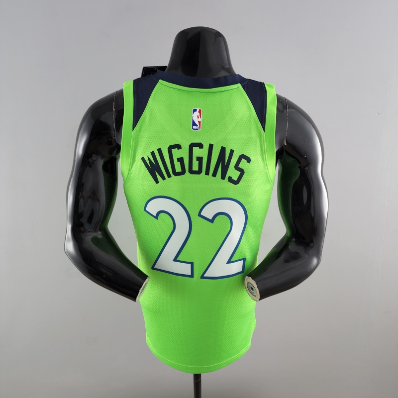 Minnesota Timberwolves Wiggins#22 Air Jordan NBA Jersey Blue