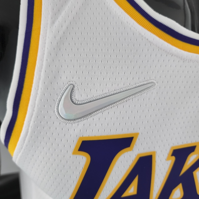 75th Anniversary TOSCANO #95 Los Angeles Lakers White NBA Jersey