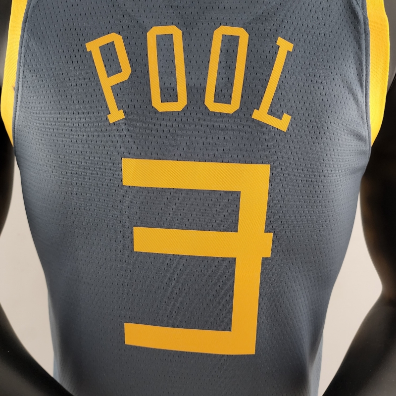 2018 POOLE#3 Golden State Warriors Grey NBA Jersey