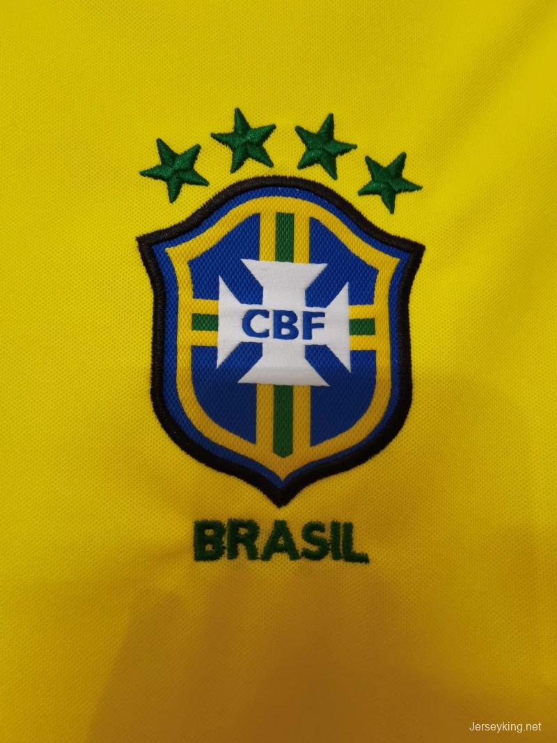 Retro 1998 Brazil Home Soccer Jersey