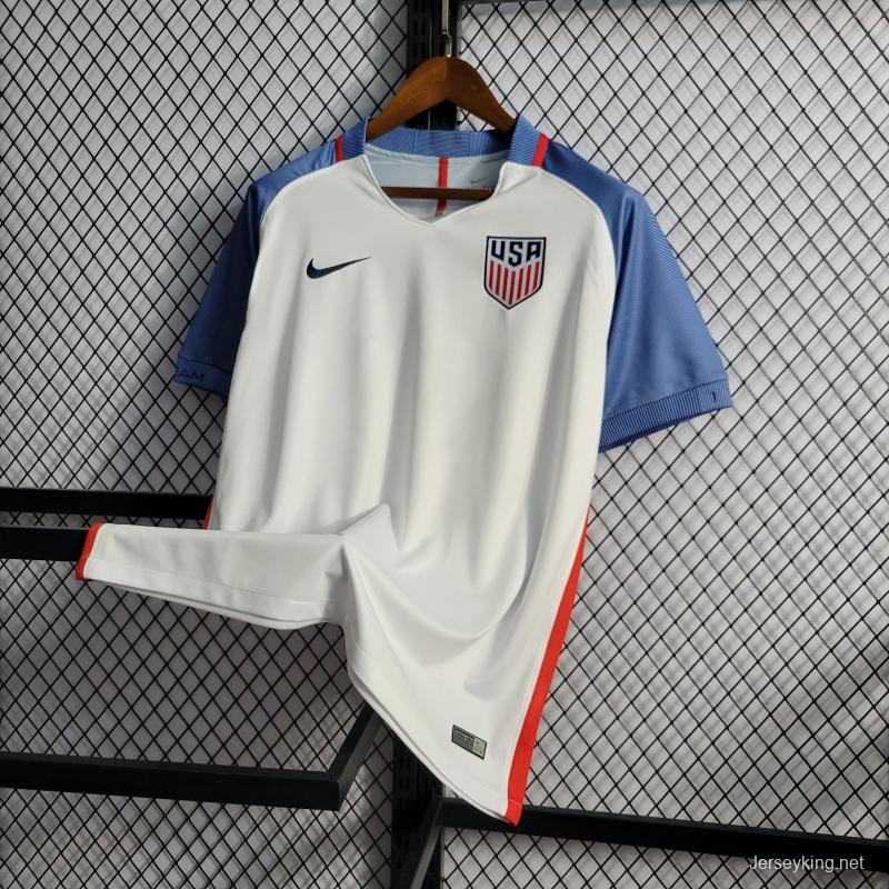 Retro 2019 USA Home Soccer Jersey