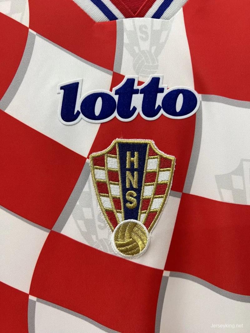 Retro 1998 Croatia Home Soccer Jersey