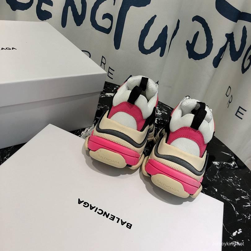 Men/Women Balenciaga Triple S Sneaker Black/Pink