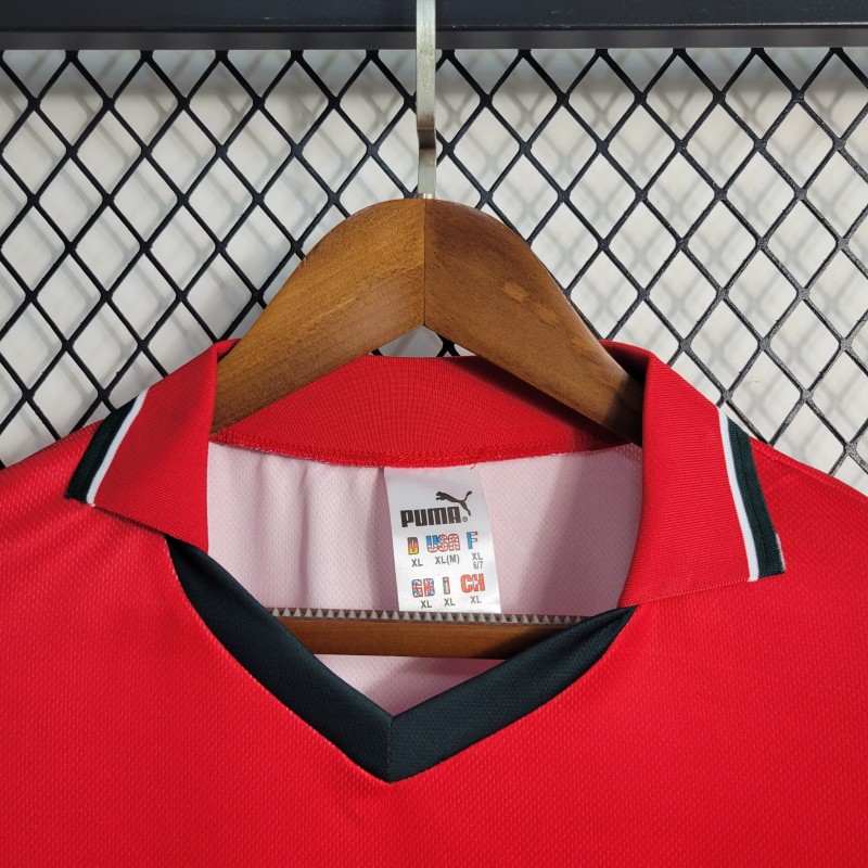 Retro Long-sleeved 1998 Morocco Third Red Jersey