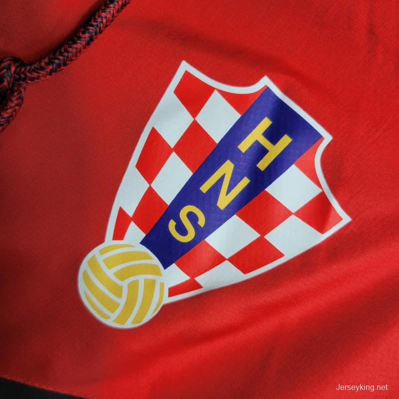 2023 Croatia Red/Black Windbreaker