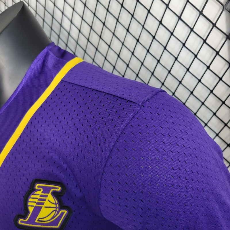 2023 NBA Lakers STATEMENT BASEBALL Purple Jersey