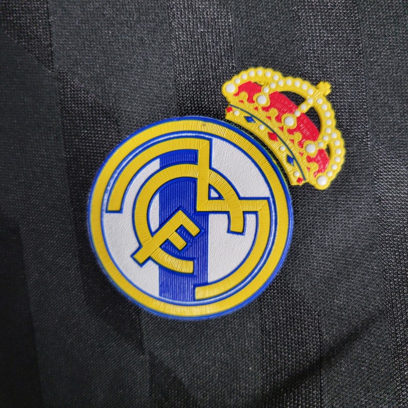 Retro Long Sleeve 2011/12 Real Madrid Away Black Jersey