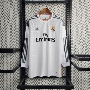 Retro 13-14 Long Sleeve Real Madrid Home Jersey