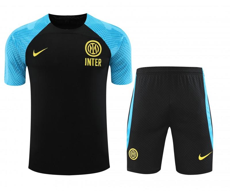 23-24 Inter Milan Black/Blue Short Sleeve+Shorts