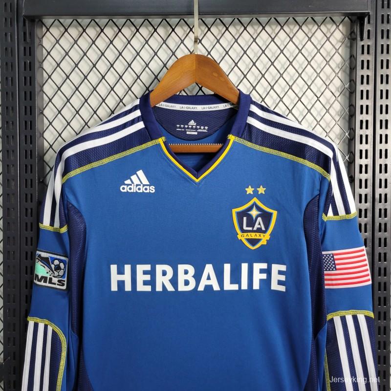 Retro 11-12 La Galaxy Long Sleeve Away Blue Jersey