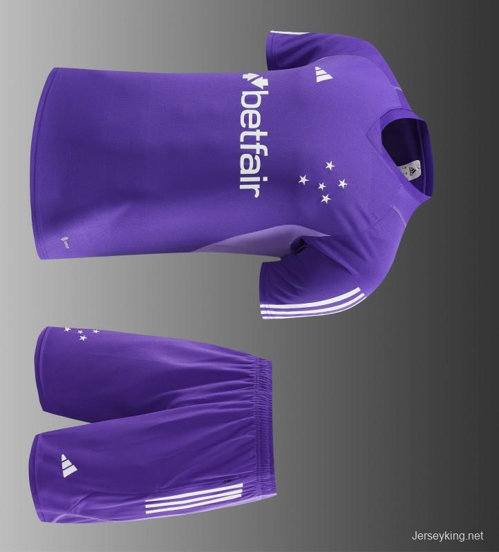 23/24 Cruzeiro Purple Short Sleeve Jersey+Shorts