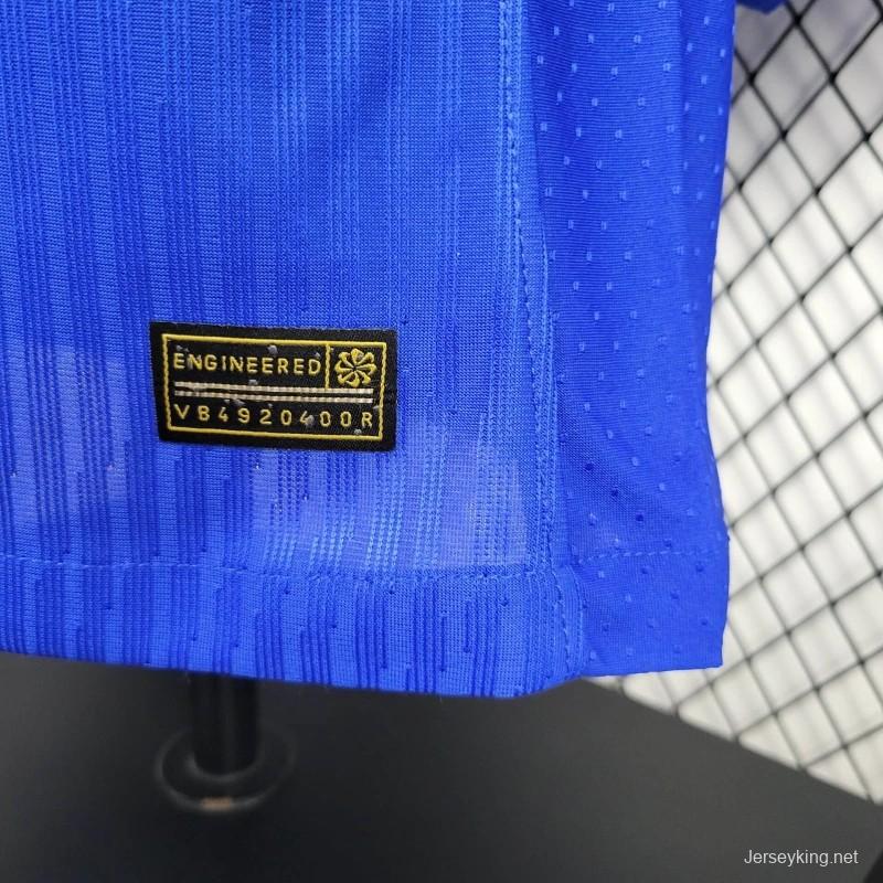 Player Version 2024 France Home Long Sleeve Jersey