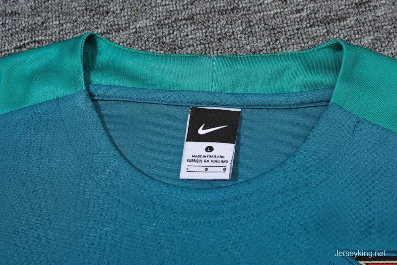 2024 Portugal Blue Short Sleeve Jersey+Shorts