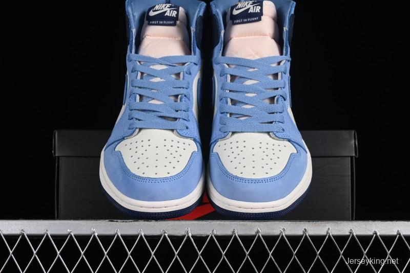 Air Jordan 1 High-Top "First in Flight" Obsidian 2.0  Basketball Shoes