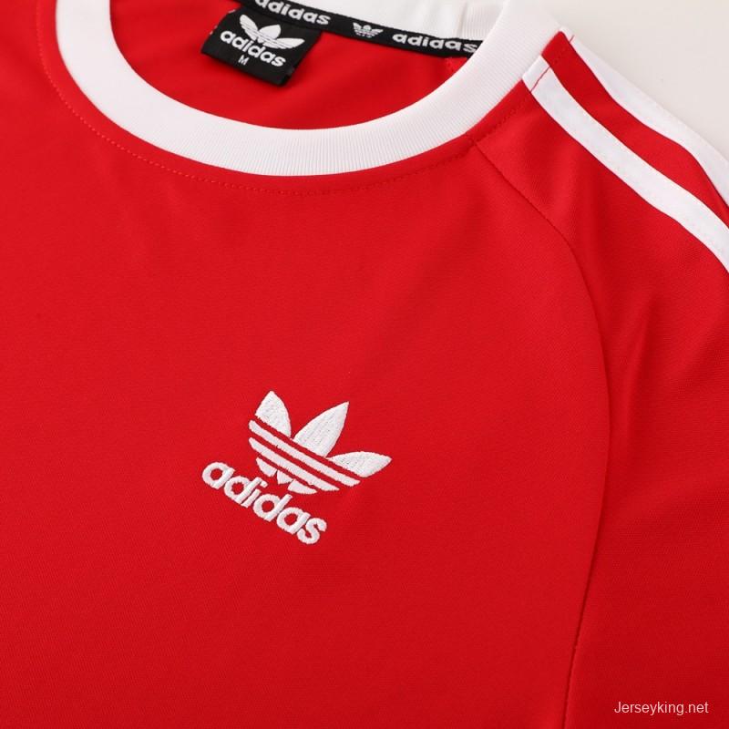 24/25 Adidas Original Red Short Sleeve Jersey+Shorts