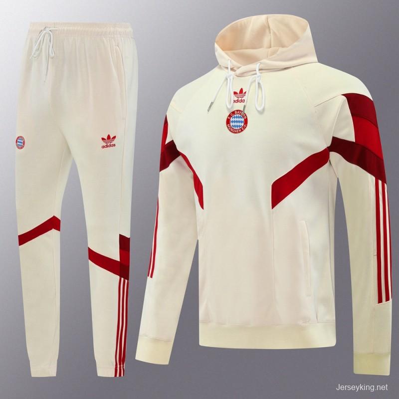 24/25 Bayern Munich Beige Hoodie Jacket +Long Pants