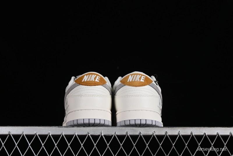 Nike SB Dunk Low LV Collaboration - Beige Grey Lamborghini Anniversary Custom Low-Top Casual Sneakers - FC1688-191