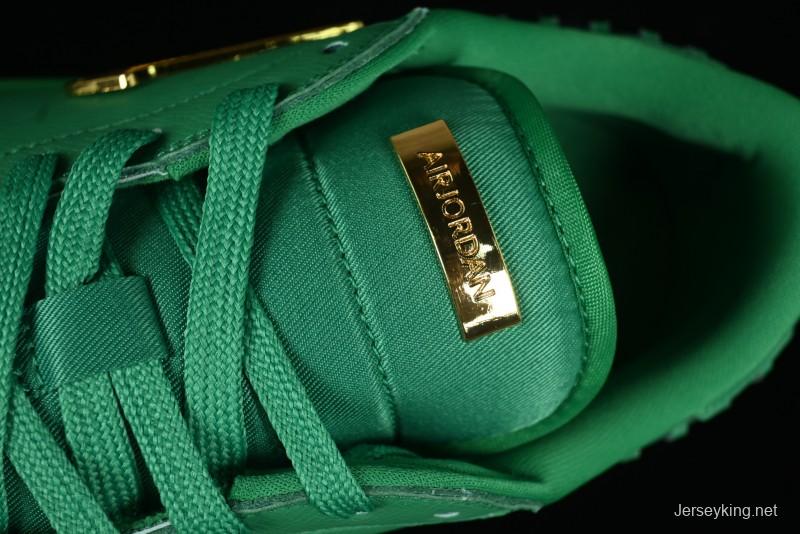 Nike Air Jordan 1 Low "Method of Make" Casual Sneakers in Green and Gold - FN5032-300