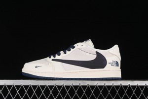 Nike Travis Scott x Fragment Design x Air Jordan 1 Low OG SP AJ1 Low Top Casual Sneakers - XY2688-110