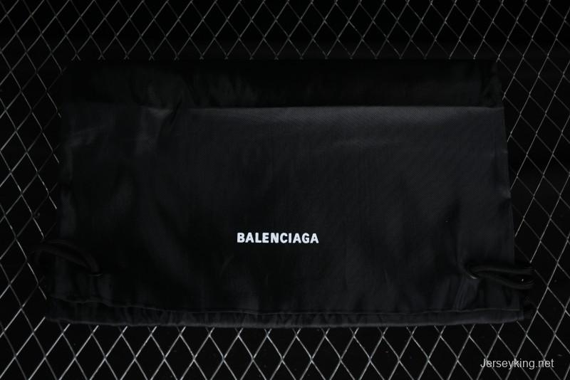 Balenciaga Monday Leather Round Toe Lace-Up Low-Top Lifestyle Sneakers - WDTSC9110