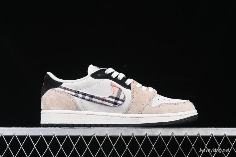 Nike Travis Scott x Fragment Design x Air Jordan 1 Low OG SP AJ1 Low Top Casual Sneakers - DM7866-049