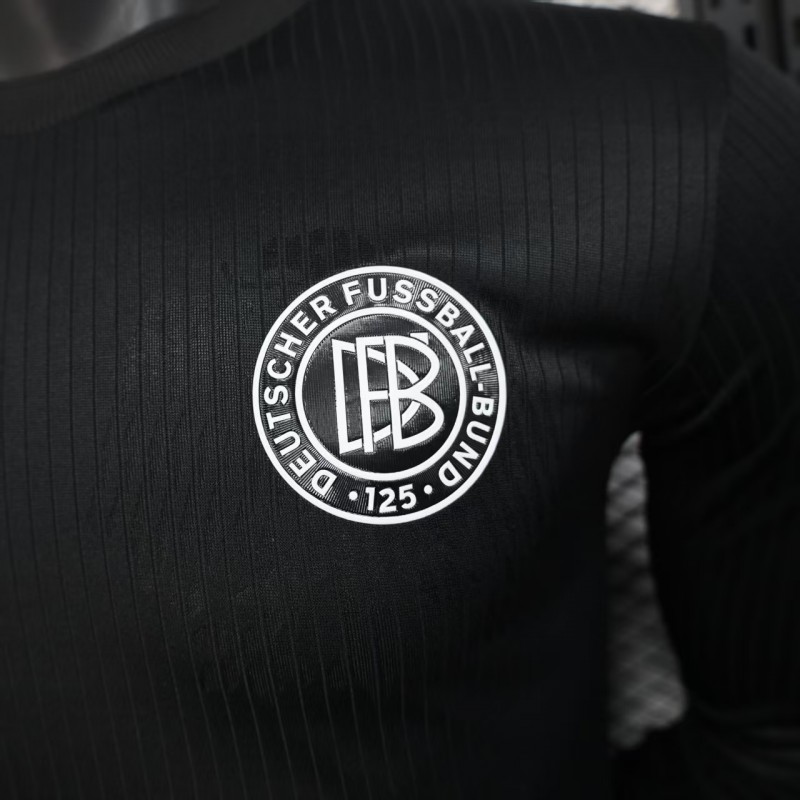 Player Version 2025 Germany Black 125Th Anniversary Long Sleeve Jersey