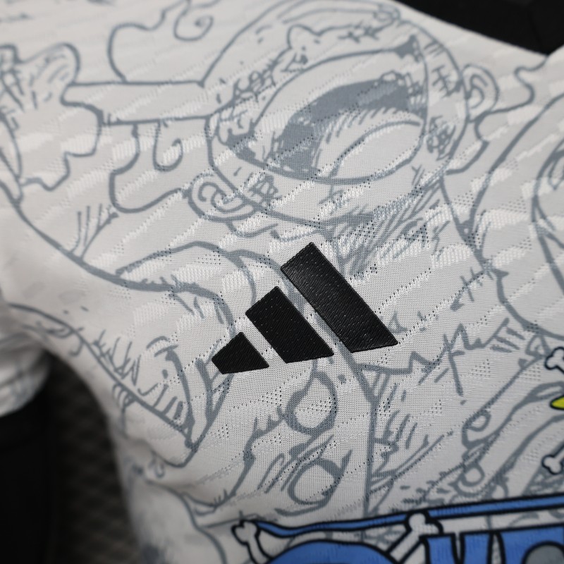 Player Version 2025 Japan White with One Piece Gear 5 Design Jersey