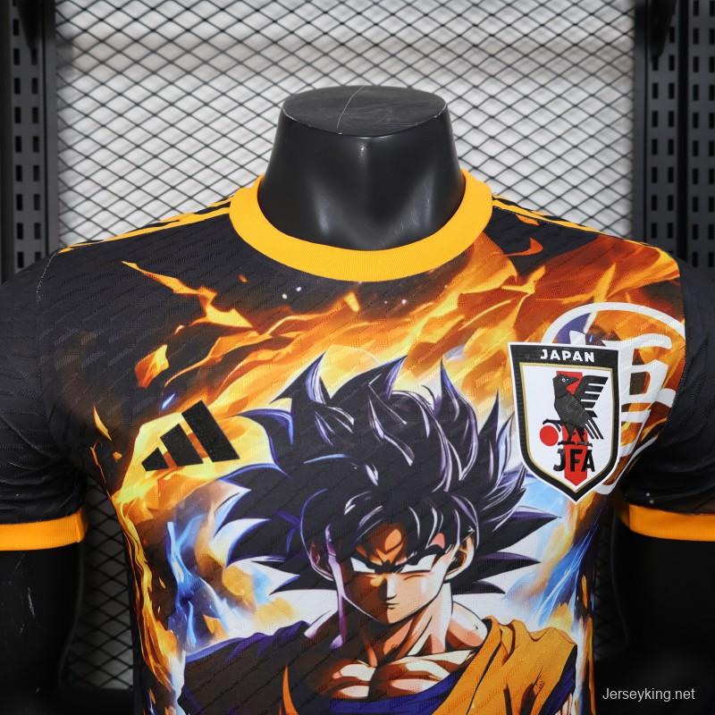 Player Version 2025 Japan Black with Anime Super Saiyan Design Jersey