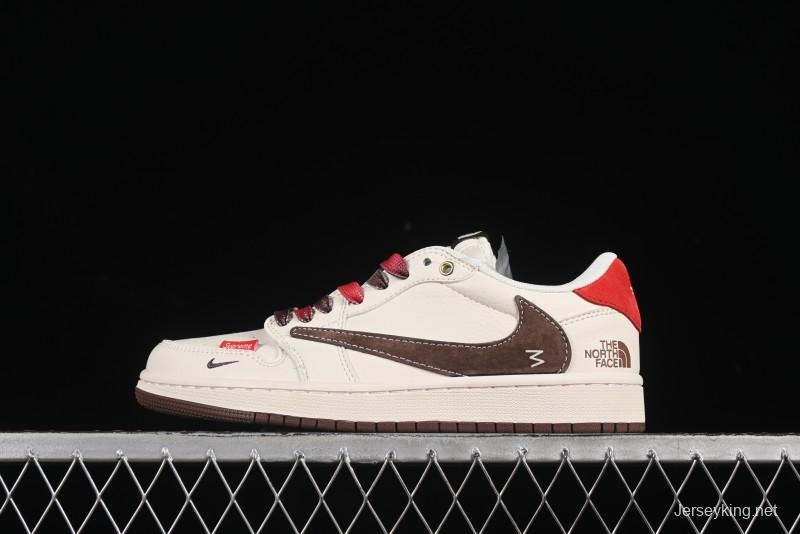 Nike Travis Scott x Fragment Design x Air Jordan 1 Low OG SP AJ1 Low Top Casual Sneakers - FC1688-213